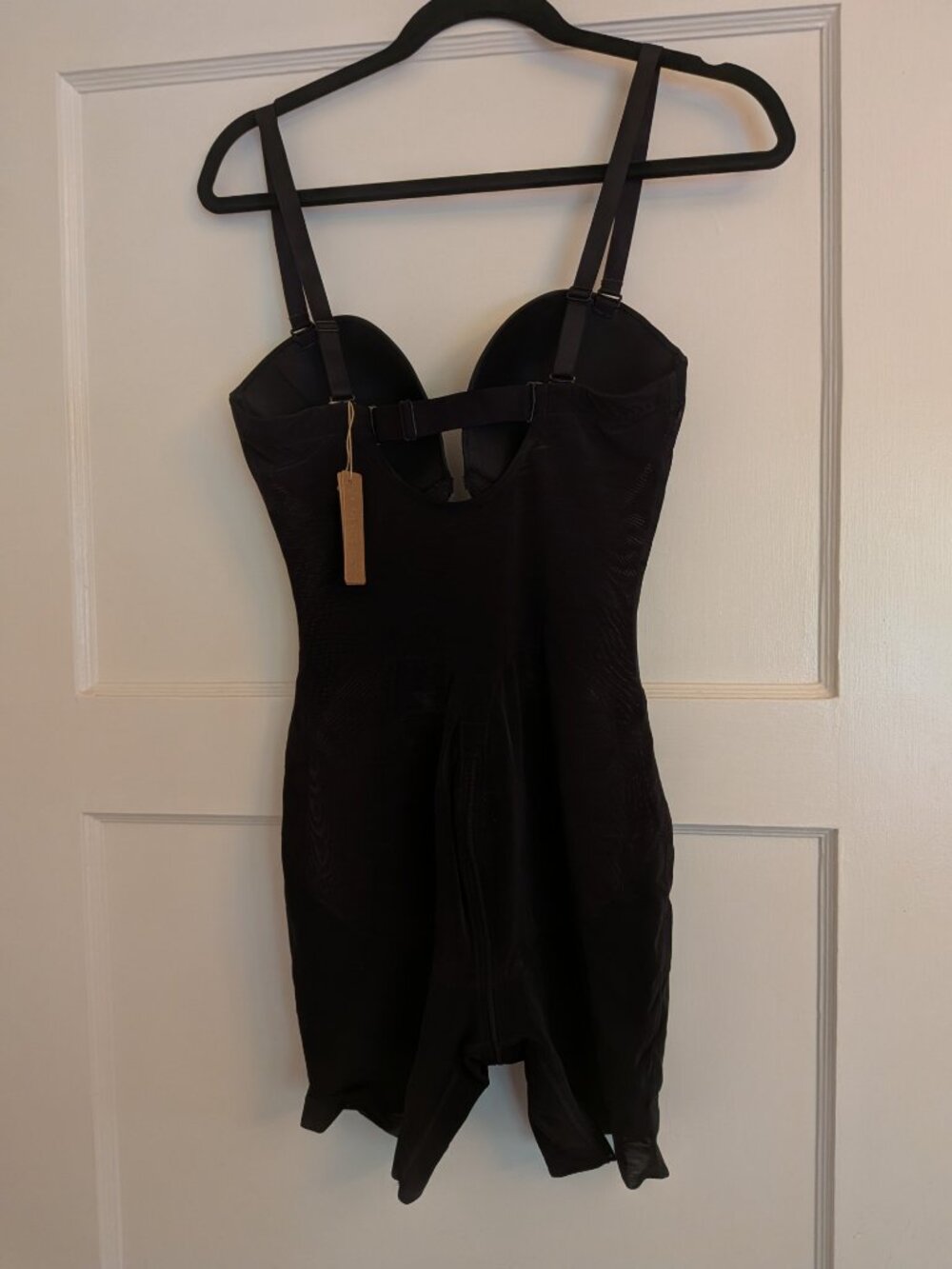 Shapellx BOOT-YEAH MeshSmooth Deep Plunge Bodysuit Black Ample+ S+ Small Small+ - Picture 6 of 6